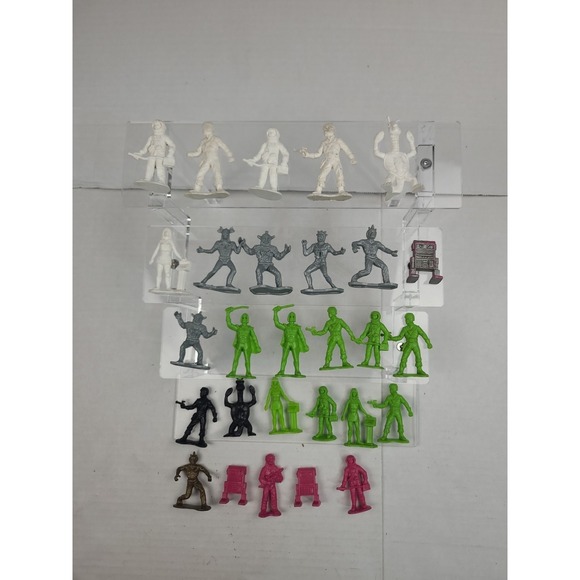 TIM MEE Other - Vtg. 1970's Galaxy Laser Team figures TIM MEE Toys Lot‎ Pink Green White Silver